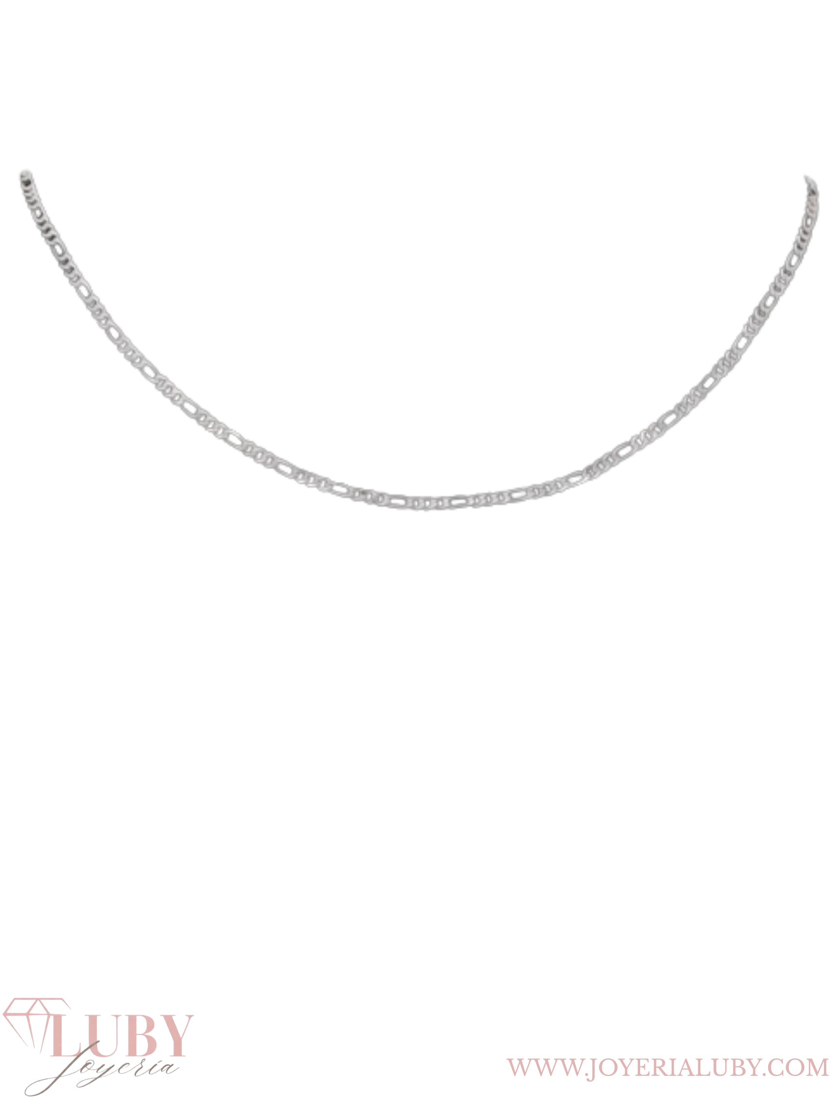 COLLAR CADENA DE RODIO