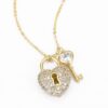 COLLAR CORAZÓN CON LLAVE 14K - Imagen 2