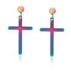 ARETES  CRUZ ''COLORES''