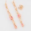 ARETES COLGANTES DE TIRA 14K - Imagen 4