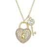 COLLAR CORAZÓN CON LLAVE 14K