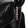 ARETES COLGANTES DE TIRA 14K - Imagen 5