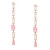 ARETES COLGANTES DE TIRA 14K