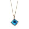 COLLAR CUADRO SWAROVSKI AZUL