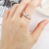 ANILLO LAZO ZIRCONIA RODIO - Imagen 3