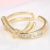 ANILLO LAZO ZIRCONIA 14K - Imagen 2
