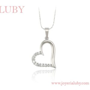 COLLAR CORAZÓN ZIRCONIA