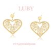 ARETES CORAZÓN COLGANTE