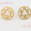 ARETES FLORECITAS EN ARO - Imagen 2