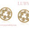 ARETES FLORECITAS EN ARO