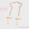 ARETES CRUZ COLGANTE - Imagen 2