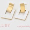 ARETES BLANCO COLGANTE - Imagen 3