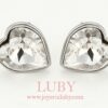 ARETES CORAZÓN DE ZIRCONIA - Imagen 2