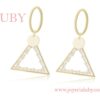 ARETES PIRAMIDE COLGANTE CON ZIRCONIA