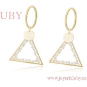 ARETES PIRAMIDE COLGANTE CON ZIRCONIA