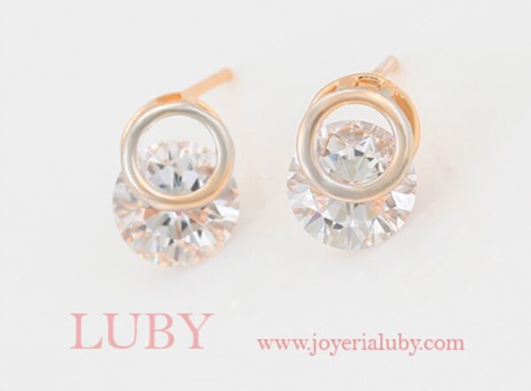 ARETES ARO CON ZIRCONIA - Imagen 2