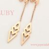 ARETES PENDULO ROSA - Imagen 2