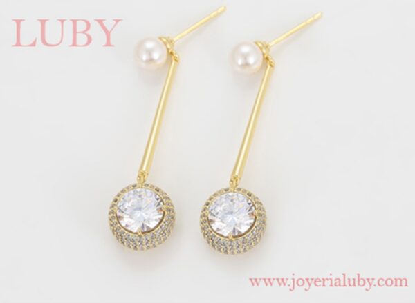 ARETES ZIRCONIA COLGANTE - Imagen 2