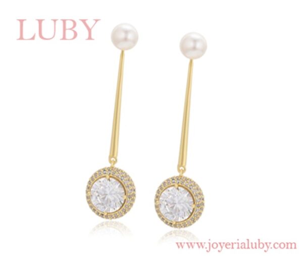 ARETES ZIRCONIA COLGANTE