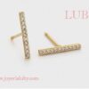 ARETES TIRA DE ZIRCONIAS - Imagen 2