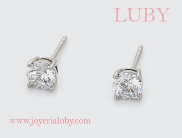 ARETES ZIRCONIA REDONDA - Imagen 2