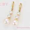 ARETES PERLA COLGANTE - Imagen 2