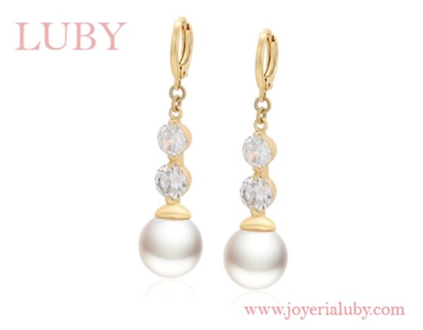 ARETES PERLA COLGANTE