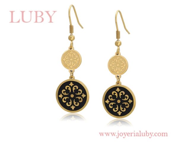 ARETES MEDALLAS COLGANTES