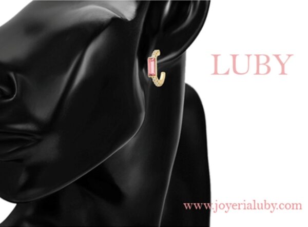 ARRACADAS PINK SWAROVSKI - Imagen 3
