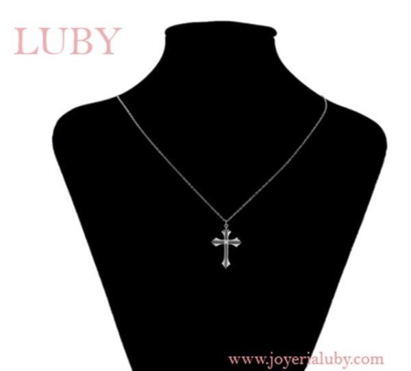 COLLAR CRUZ PLATEADA - Imagen 3