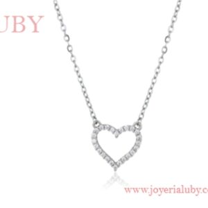COLLAR CORAZÓN PLATEADO