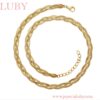 COLLAR TRENZADO 3 NIVELES 14K