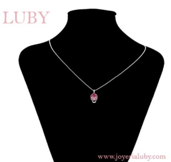 COLLAR CALAVERA ROSA - Imagen 3