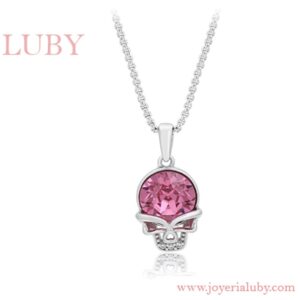 COLLAR CALAVERA ROSA
