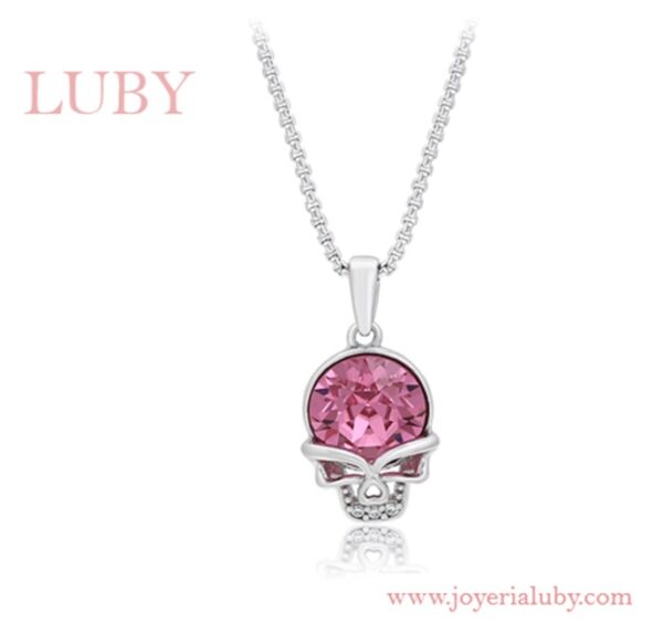 COLLAR CALAVERA ROSA