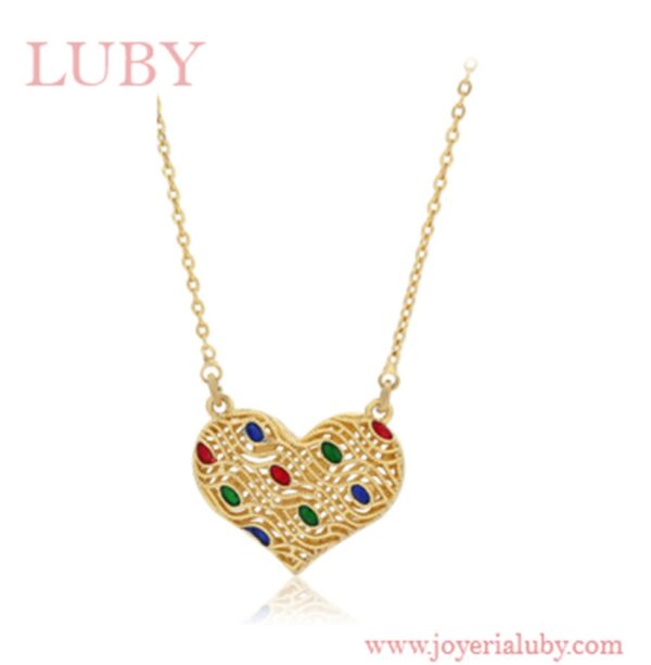 COLLAR CORAZON TEJIDO
