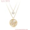 COLLAR LARGO CON LETRA BRILLANTE