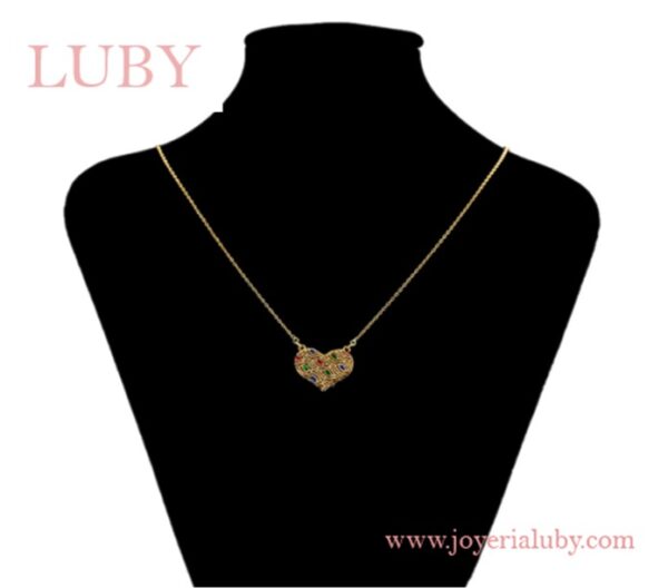 COLLAR CORAZON TEJIDO - Imagen 3