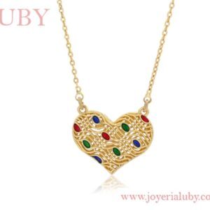 COLLAR CORAZON TEJIDO