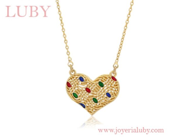 COLLAR CORAZON TEJIDO