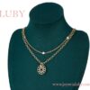 COLLAR DOBLE CON RUEDA BRILLANTE - Imagen 3
