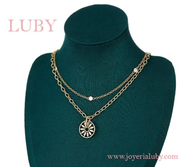 COLLAR DOBLE CON RUEDA BRILLANTE - Imagen 3