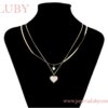 COLLAR DE DOBLE CORAZON BRILLANTE - Imagen 3