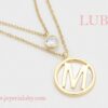 COLLAR LARGO CON LETRA BRILLANTE - Imagen 2