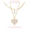 COLLAR DE DOBLE CORAZON BRILLANTE