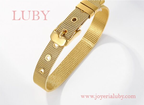 PULSERA CORREA DORADA - Imagen 2