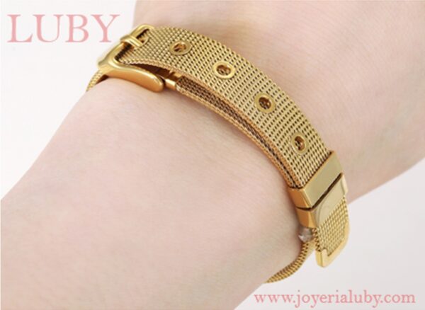 PULSERA CORREA DORADA - Imagen 3
