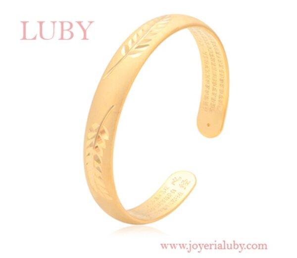 BRAZALETE CON GRABADO HOJAS