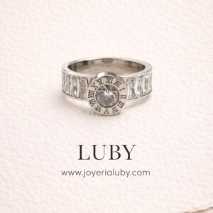 ANILLO RELOJ ROMANO ELEGANTE