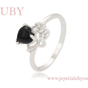 ANILLO CORAZÓN NEGRO